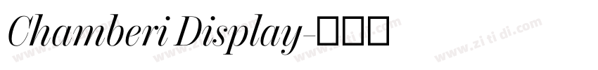 Chamberi Display字体转换